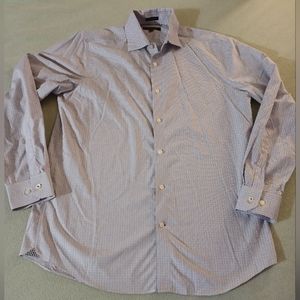 Banana Republic mens Camden Fit button up dress shirt size Medium Orange Blue